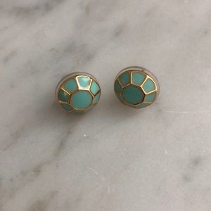 Kate spade | stud earrings | turquoise + gold